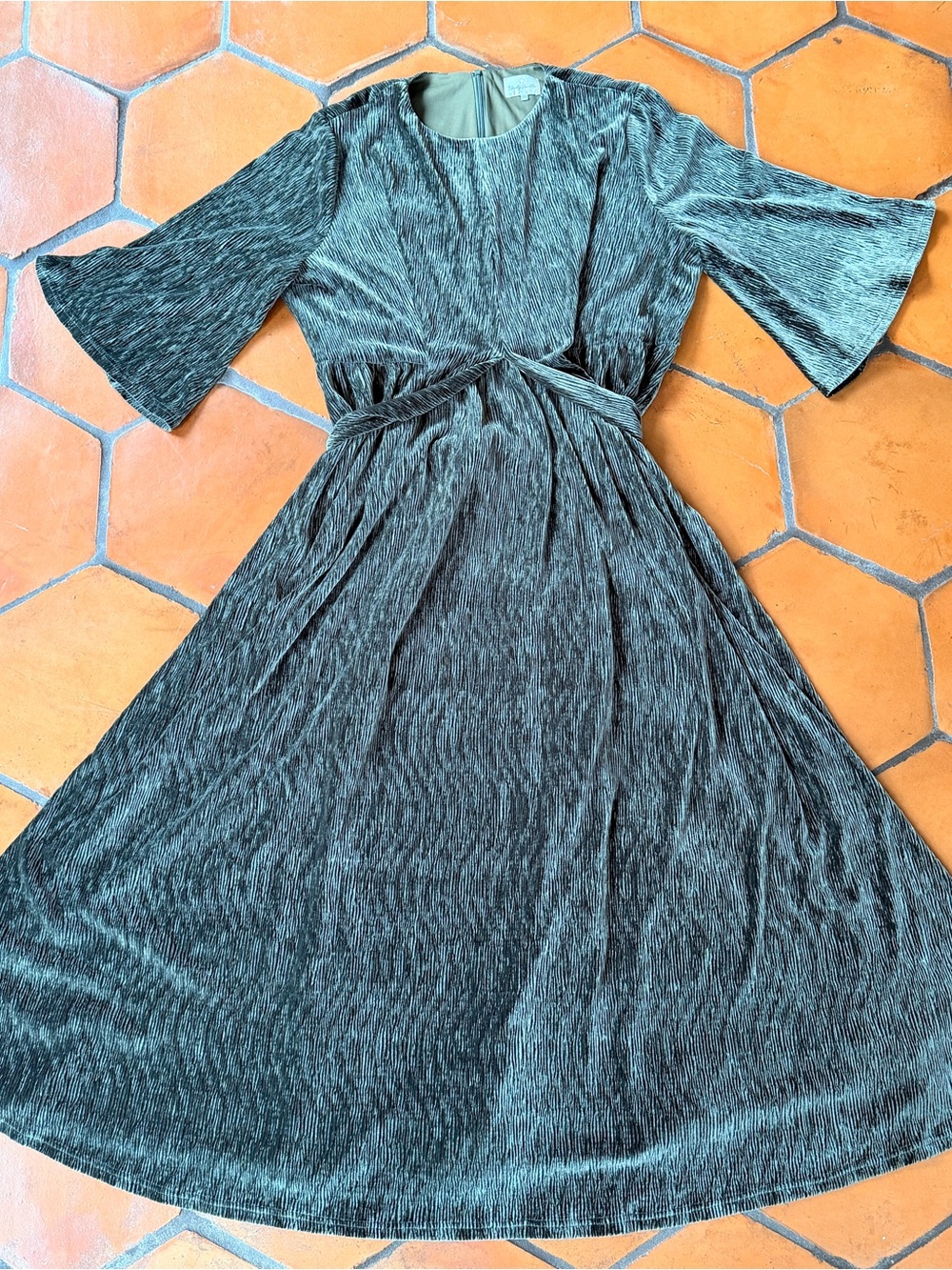 Dainty Jewells Green Velvet Maxi Dress Witchy Holiday Forest Fairy Whimsygoth 3X